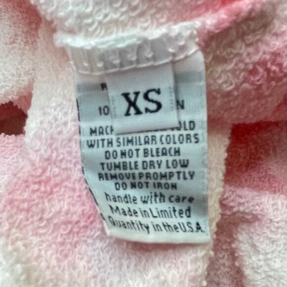 MICHAEL LAUREN NWT SWANSON BOHO HIPPIE TIE DYE CUTOUT SWEATSHIRT PINK XS - Picture 6 of 10